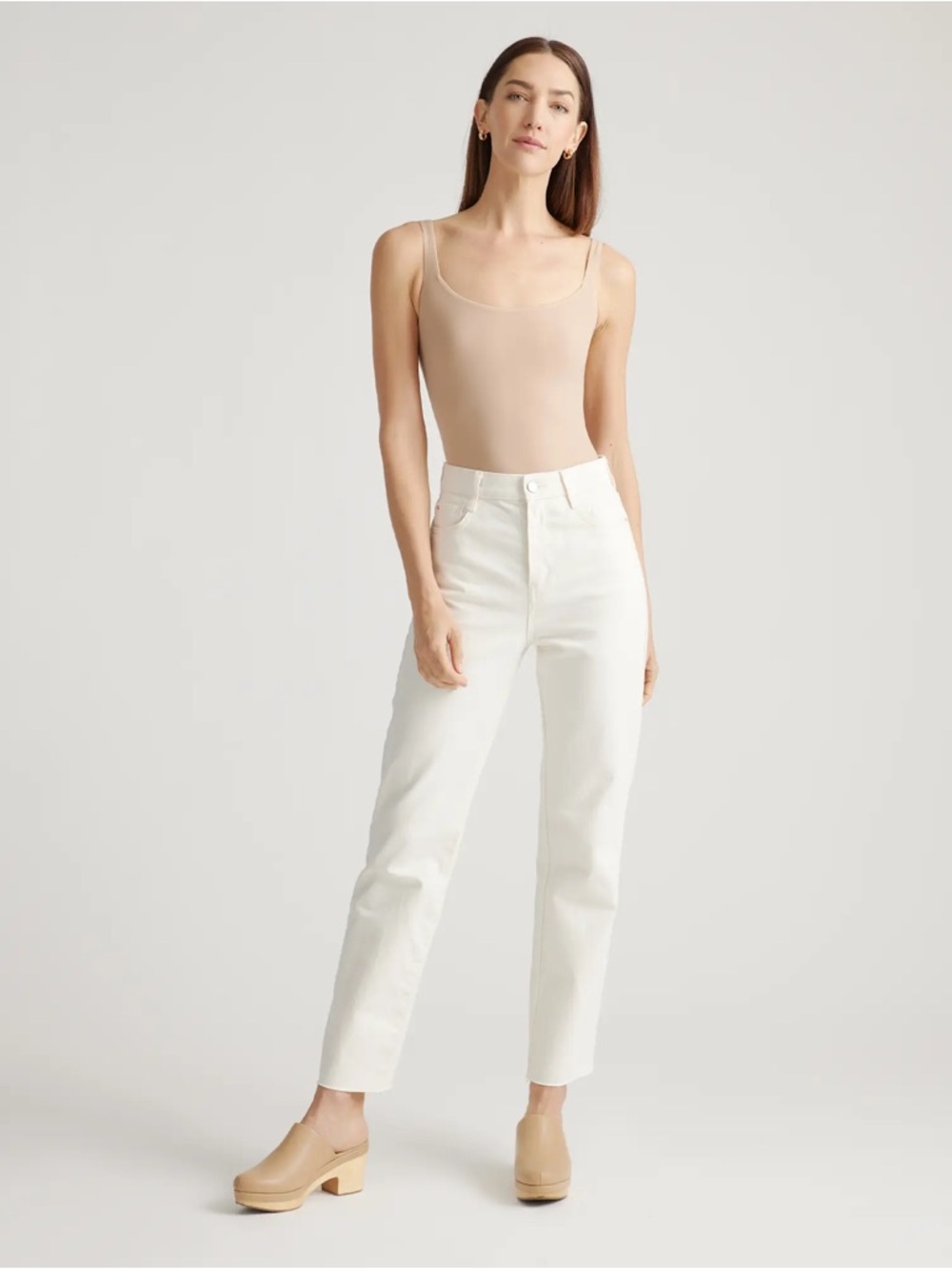 Second Skin Square Neck Tank Bodysuit quince